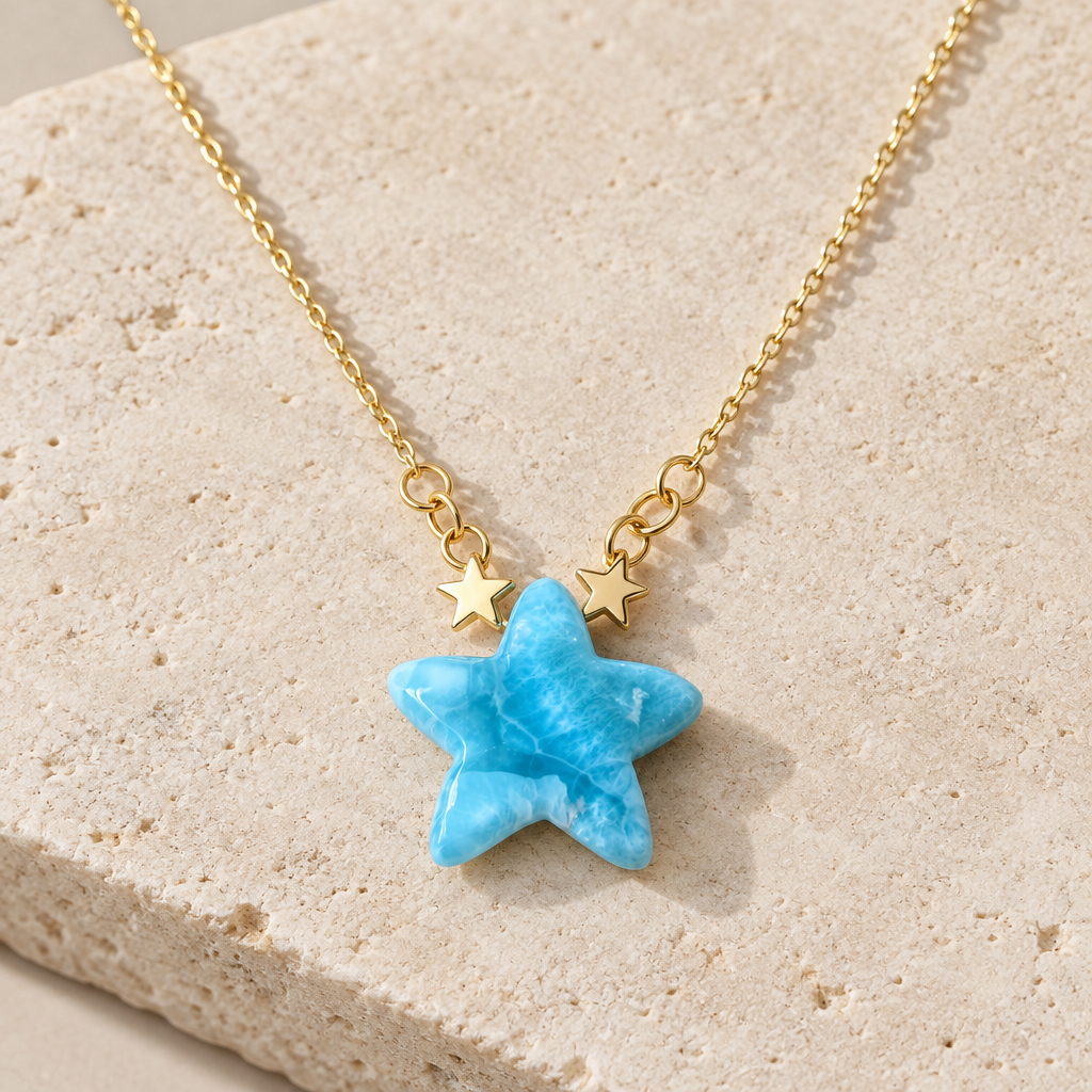 Collana stella di larimar, foto prodotto